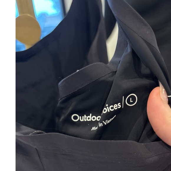 Outdoor Voices Black Exercise Dress Large Racerback Ring Detail Athletic Mini- L - Picture 3 of 3